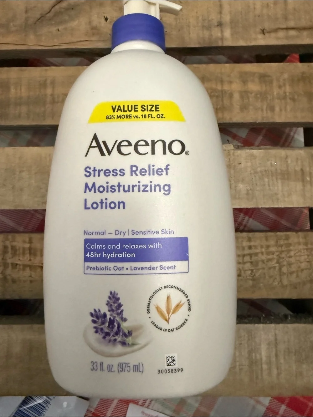 Aveeno Stress Relief Moisturizing Lotion - lavender scent. 33 fl oz